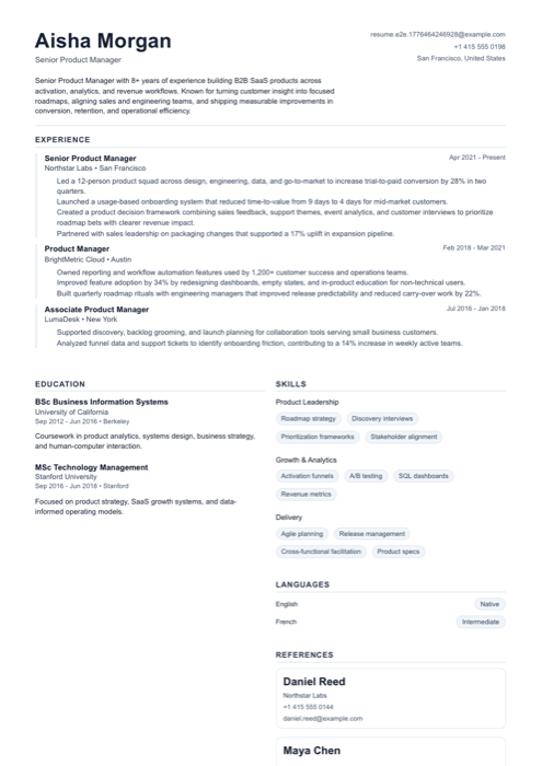 ATS Classic resume template preview