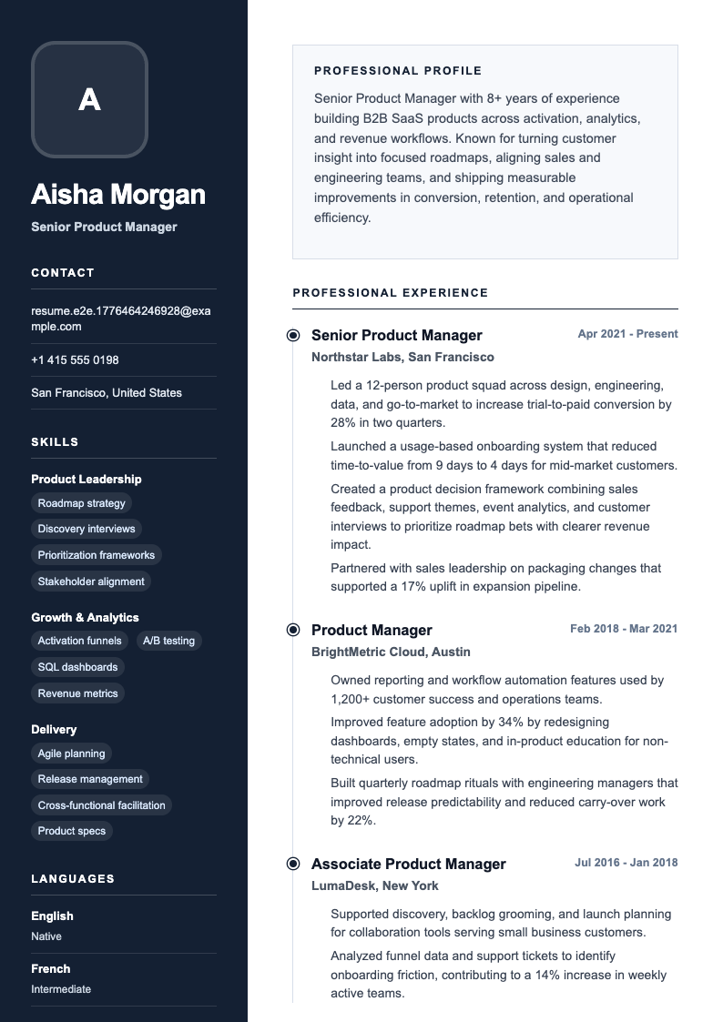 Dark Sidebar